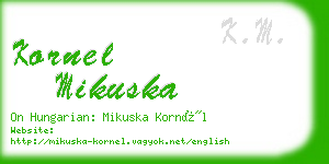 kornel mikuska business card